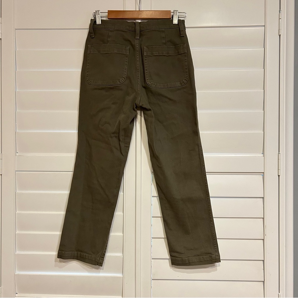 J Crew Straight Leg Pant Olive Green Size 25 - Picture 3 of 5